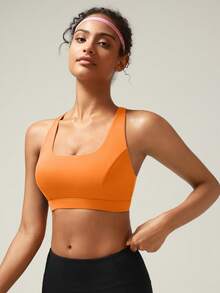 Tender Angel Women's High Impact Detachable Padded Sports Bra, Racerback Design For Yoga And Exercise