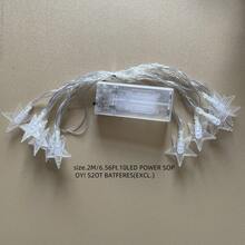 1pc Star String Lights, Indoor Decor Ambient Lighting For Room, Birthday Party, Wedding, Holiday, Gift Fairy Lights - Warm White - View 8