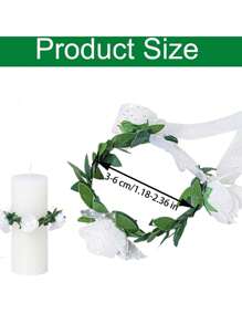 1 pieza Guardagotas de vela de comunión, anillos de vela Pequeñas coronas artificiales Guardagotas para velas, coronas decorativas de 4-5 cm de diámetro Coronas de vela decorativas para comunión, y bodas, anillos de vela coronas