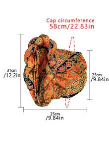 1 Pc Women Casual Summer Hat Retro Party Hat Sequin Crinkle Knotted Headwrap Turban Hair Sleep Cap - Multicolor - View 12