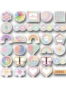 SCXXBSW 60pcs Sedative Sensory Stickers Cartoon Graffiti Stickers Decorative Water Cups Notebook Luggage Waterproof Stickers - Multicolor - View 12