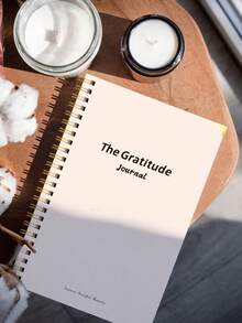 Trees 1 件快乐每日感恩日记 2025 +2 张贴纸，A5 彩色无日期每日感恩笔记本，用于肯定和反思，金色边角，学校和办公用品，送给朋友、家人、学校用品、返校的完美礼物 - 白色 - 查看 1