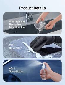 AstroAI Windshield Cleaner, Microfiber Car Window Cleaner With 4 Reusable And Washable Microfiber Pads And Extendable Handle Auto Inside Glass Wiper Kit Blue - Gray - View 8