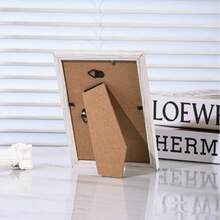 1 件木制 5/6/7/8/10 英寸 A4 简约相框，独立式或壁挂式，北欧风格，非常适合送礼 - 彩色 - 查看 4