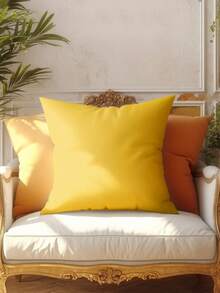 4 件套黄色条纹靠垫套，超柔软舒适，畅销款，家居装饰抱枕套，适用于沙发、客厅、卧室，不含枕芯 - 黃色 - 查看 8