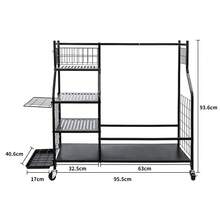 Golf Storage Rack With Wheels Oversized Golf Club Storage Rack Golf Bag Rack With Accessories Rack Heavy Duty Golf Storage Rack For Golf Course Garage Basement - 黑色 - 查看 4
