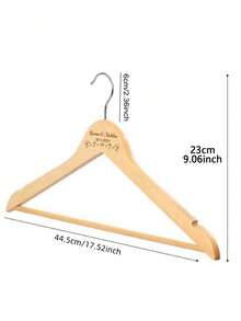 1PC Personalized Custom Wedding Dress Hanger, Personalized Wedding Hanger, Wedding Hanger Engraved With Name And Date, Exquisite Bride Shower Gift, High-Quality Customization, Elegant Design, Very Suitable For Bride Party Gifts, Wedding Decorations, And Unique Commemorative Gifts For Her Boyfriend, Girlfriend, Father, Mother, Family, Friends, Pets, Daughter, School Students, Son's Birthday, Graduation, And Family - Multicolor - View 13