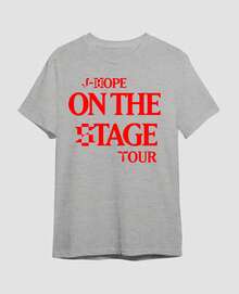 Camiseta J-Hope On The Stage Tour K-Pop Show Cinema Camisa 100% Algodão Unissex - Cinza - Visão 3