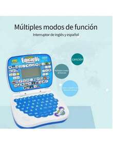 Interactive Educational Mini Laptop Spanish/English Kids - Blue - View 3
