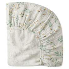 1 件婴儿摇篮床笠，透气棉布摇篮床垫，带可拆卸可洗罩，适合各种体型