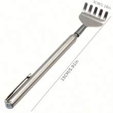 1 Pc Retractable Back Scratcher, Stainless Steel Retractable Anti-Itch Claw, Massage Tool For The Elderly