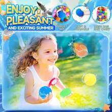 30/60pcs Yaping Reusable Water Balls & Balloons - Mixed Color Outdoor Toys For Pool, Backyard Games, Kids & Adults, Summer Fun