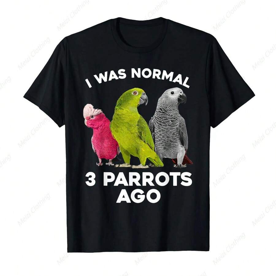 Cool Parrot Art Printed Shirt Men's And Women's Phoenix Head Parrot Aw T-Shirt Fashion Pure Cotton Breathable T Shirt - Black - View 1