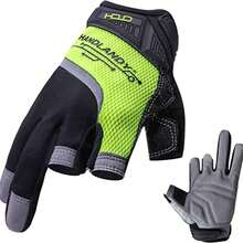 HANDLANDY Framer Work Gloves Open-Finger Carpenters Gloves, Fingerless Gaming Gloves For Tactical Shooting, Airsoft, Hunting, Police Work And Hiking - Green - View 2
