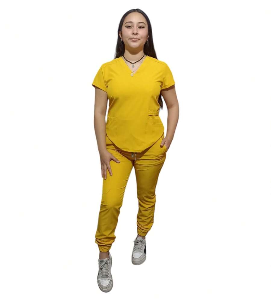 Scrub Sets - Mustard Yellow - View 1
