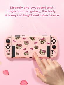 1pc Leopard Print Cat Eye Bow Design Protective Case, Compatible With Switch 2 (2025), For Switch NS/Switch OLED/Lite, Suitable For Switch 2 Game Console Accessories, Storage Bag, Switch Protective Case, Romantic Gift For Switch Players - Pink - View 9