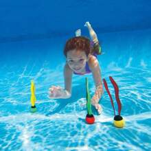 Juguetes para bucear y sumergirse en la piscina infantil - Algas marinas, medusas, aros de peces, varillas de buceo, recolección bajo el agua, entrenamiento de retención de la respiración