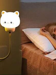 1 件可爱宠物 USB 夜灯，USB 插入式床头便携式可爱婴儿，遥控 LED 灯，适用于儿童、男孩和女孩的卧室装饰 - 暖白光 - 查看 7