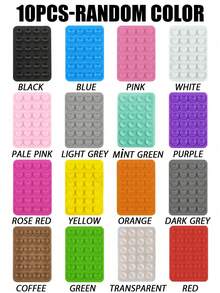 3/4个装硅胶粘性手机支架，防滑硅胶粘性手机支架，手机壳支架，免提手机配件，自拍和视频支架，1/2/5/10/50/100个装，多功能手机配件，适用于所有型号 - 彩色 - 查看 99