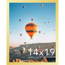 New 14x19 Picture Frame Gold For Poster Photo Picture, Horizontal And Vertical Formats For Wall Hanging, 14 X 19 Wall Gallery Poster Photo Frame  Shatter Ristant Plexiglass,Gold - Gold 14x19 inch - View 1