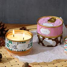 Vela perfumada de cera de soja, 100% cera de soja natural com aroma de rosas e óleos essenciais, 80g - 35 horas de duração, vela em lata com zíper, ideal para casa, banho, spa, ioga, decoração, presentes de aniversário/Natal, iluminação para jantares, pedidos de casamento e relaxamento. - Multicolorido - Ver 4