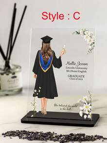 1pc Custom Acrylic Frame,Custom Text Graduation Plaque ,Personalised Acrylic Graduation Plaque,Personalised Graduation Gift, Graduation Plaque, Graduation Gift For Her/Him
