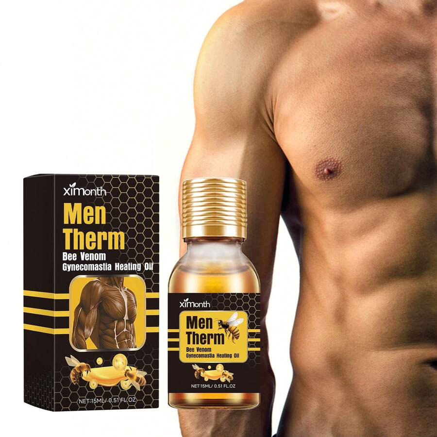 Male Breast Shaping Care Solution (15ml) Enhances Chest Contour Firmness And Gloss Men's Care Solution - Beige - View 1