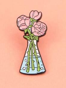 1/4 piezas Broche de flor esmaltado artesanal con reactivo químico, insignia de solapa con flor para decorar la mochila, regalo para amigos - estilo4 - Ver 7