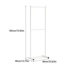 Perchero vertical para el hogar de color crema, soporte para colgar ropa de estilo nórdico multifuncional para el balcón, sencillo para apartamentos de alquiler