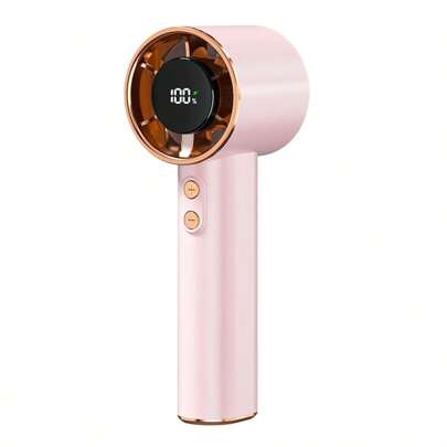 Portable Handheld Fan, Adjustable Mini Fan, USB Charging Cable Included, Digital Display Small Hair Dryer For Home Office Outdoor,Please Charge With The Included Original Cable