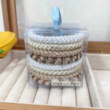 8 件/套新款韩式发绳套装橡皮筋可爱发带基本款彩色发圈发饰包装颜色随机。