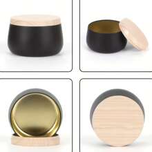 8 Peças Potes de Vela com Formato de Barriga Grande, Revestimento Preto e Estampa de Madeira de 4 Oz, Potes de Armazenamento DIY para Adultos, Potes de Vela Artesanais DIY, Lembrancinhas de Festa, Decorações de Quarto, Decoração Doméstica, Melhor Escolha para Iniciantes e Hobby, Perfeito para Presentes de Natal, Halloween, Páscoa, Ação de Graças e Dia dos Namorados.