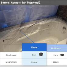New 74 Inch Shower Curtain Liner  Magnets & Side Magnetic Clips Kit To Keep Closed To Wall, Heavy Duty 72 X 74 Long Shower Liner Clear, 72x74 - 8g.heavy-clear 72"W x 74"L (Pack of 1) - View 5