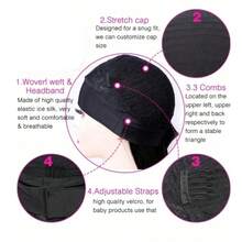 女士卷曲假发 200% 密度真人头发全机织假发