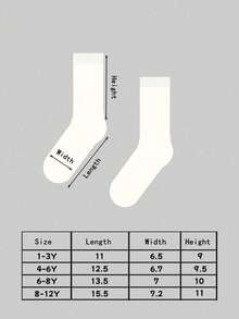 10 Pairs Kids/Youth Solid Color & Striped Minimalist Fashion Versatile Mid-Calf Socks, Spring/Summer/Autumn