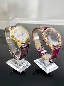 1 pieza/Caja de exhibición de relojes, caja de almacenamiento de relojes de lujo de gran capacidad, caja de almacenamiento de relojes con cubierta de polvo transparente, almohada de reloj desmontable, decoración del hogar, exhibición de la sala de estar, regalo para hombres, regalo del Día de San Valentín, regalo de Pascua, regalo festivo.