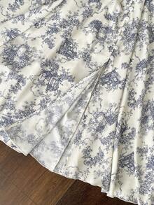 Rusttydustty Floral V-Neck Cinched Waist Casual Maxi Dress, Bohemian Style, Beach Outfit, Music Festival, Tropical Holiday