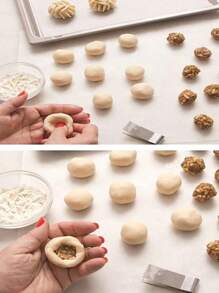 1/2/3/4/5/6Pcs Multipurpose Stainless Steel Pastry Tongs - Ergonomic Dough Scraper & Cookie Maker For Maamul, Pastries, Pasta - Durable Kitchen Tools With Comfort Grip, Hanging Storage Design, Baking Essentials, Compact Tool, Sturdy Construction, Cooking Enthusiasts