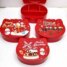 صندوق مجوهرات مطبوع عليه قطة بأذنين مع مرآة ، مناسب لتخزين وتعبئة المجوهرات والمستحضرات التجميلية ، صندوق هدايا عيد الميلاد الاحتفالي