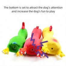 Süßes Latex Hühner-förmiges Quietsch-Spielzeug für Haustiere, Hund, Katze, Welpe, Kau-Geräuschspielzeug, schreiende Hühner-Simulation, kreatives Hundeaccessoire