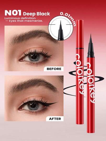 Crayon Eyeliner Longue Tenue COLORKEY, Eyeliner Waterproof, Eyeliner Facile à Enlever, Teinture Colorée, Convient aux Débutantes, Femmes, Utilisation Quotidienne, Cadeau pour Femmes, Mère, Sœur, Amie, Fête, Voyage, Plage, Camping, Extérieur, Maquillage Naturel, Maquillage Doux, Maquillage Audacieux, Maquillage de Rendez-vous, Noël, Cadeaux de Noël, Maquillage
