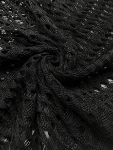 女士春夏沙滩装波西米亚风性感镂空露背长袖钩针罩衫太阳裙