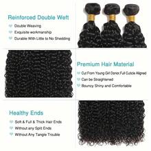 Kinky Culry Human Hair Bundles 100% Unprocessed Brazilian Virgin Hair Double Weft Kinky Curly Bundles Human Hair Natural Black Color Can Be Dyed Human Hair Weave Bundle Hair Extensions 1/3 Pcs - Natural Black - View 6