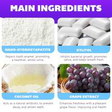 牙膏片清新口气免水洗便携旅行必备清洁牙膏片70片 - 彩色 - 查看 6