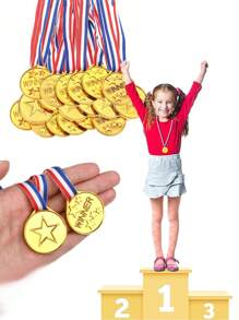20pcs-Baby Shower Gold Winners Medals, Plaques, Gymnasium Day Medals, For Sports, Competitions, Talent Shows, Spelling Bees Birthday Party Gifts, Motivational Baby Gifts, Gifts For Boys And Girls