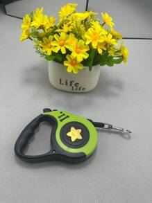1 pièce Laisse pour animaux de compagnie avec étoile clignotante, laisse extensible automatique pour chats et chiens