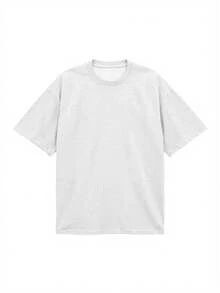 Blueplus Men's Summer Cotton T-Shirt, 220g Weight, 100% Cotton, A Certain Thickness, Versatile And Comfortable To Wear, Very Suitable For Running, Sports, Outdoor Entertainment, | Holiday Gift - 白灰色 - 查看 2