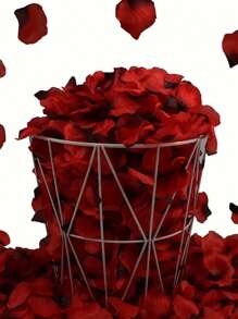 500 Pieces Of Exquisite Red Artificial Rose Petals, Suitable For Romantic Nights, Weddings, Events And Valentine's Day Decorations