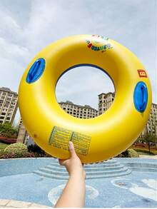 1 件超大加厚游泳圈，防倾覆，初学者游泳圈，男女款，充气水上浮圈 - 彩色 - 查看 6