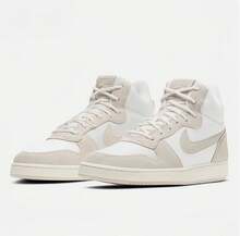 Nike Court Borough Mid Prem 经典复古米色女款高帮运动鞋 - 米 - 查看 8